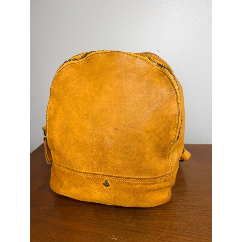 Harbour‎ 2nd Leather Backpack Women's Meghan Dome Mustard Yellow Soft!